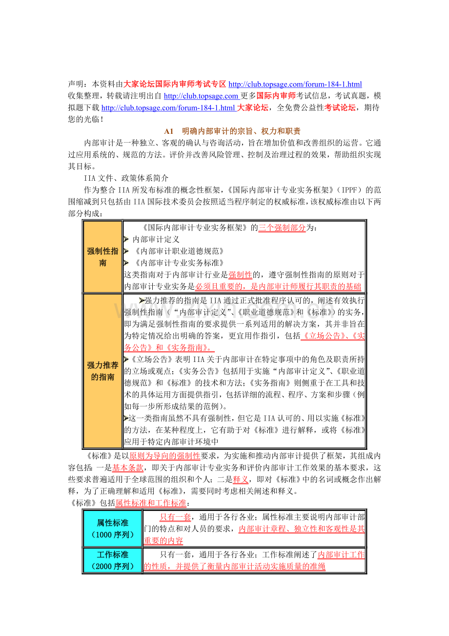 A1-明确内部审计的宗旨、权力和职责.doc_第1页