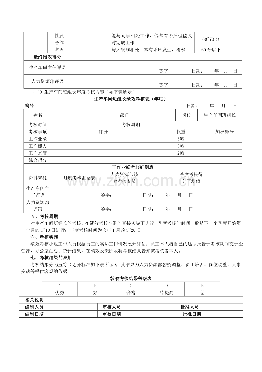 食品生产车间班组长绩效考核.doc_第3页