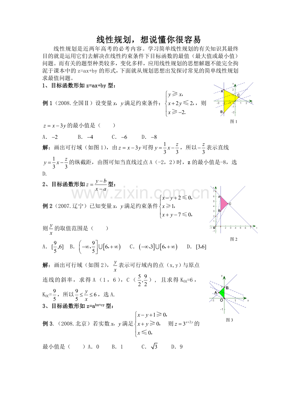 线性规划所有类型总结(很全的).doc_第1页