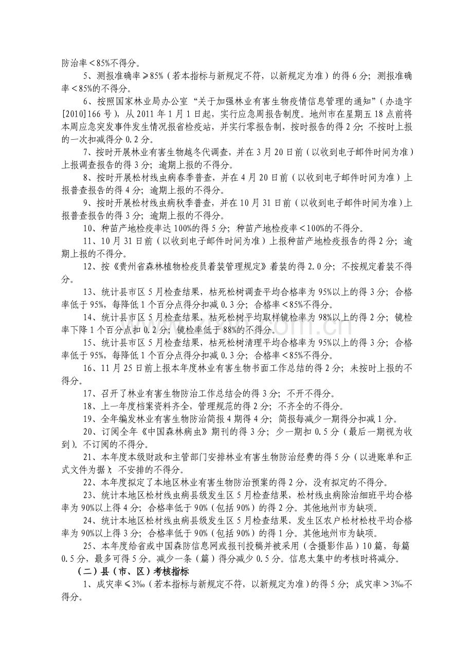 2011贵州省林业有害生物考核指标.doc_第2页