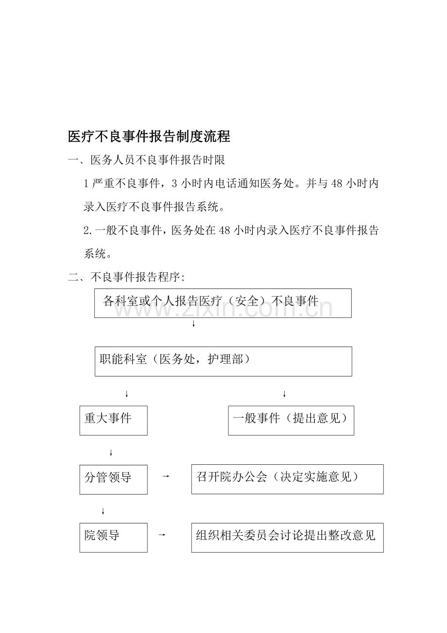 医疗不良事件工作流程.doc_第1页