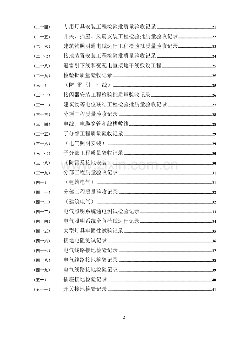 水电施工内业资料——范例建筑电气全套验收资料[1].doc_第2页