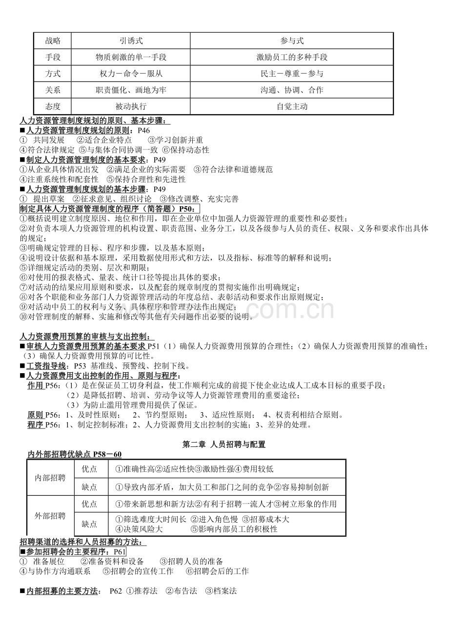 2011年5月-企业人力资源管理师三级总复习大纲.doc_第3页