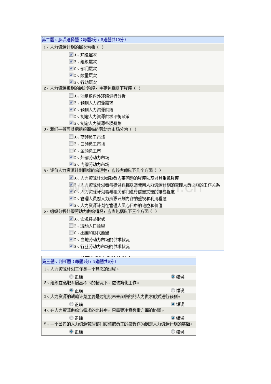 2014年郑州大学《人力资源管理》第03章在线测试.doc_第2页