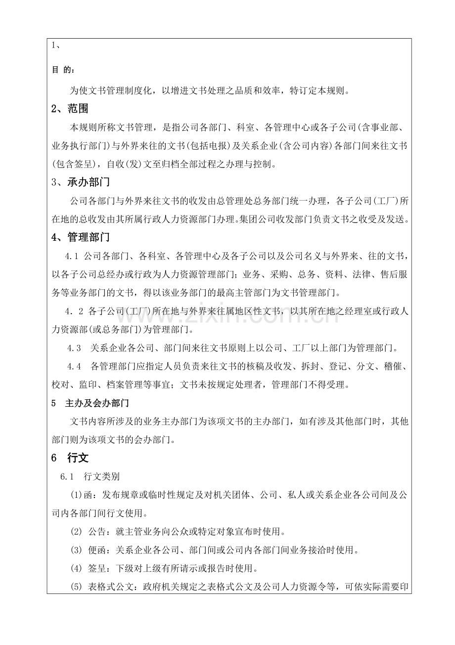 巨方木业文书管理制度.doc_第1页