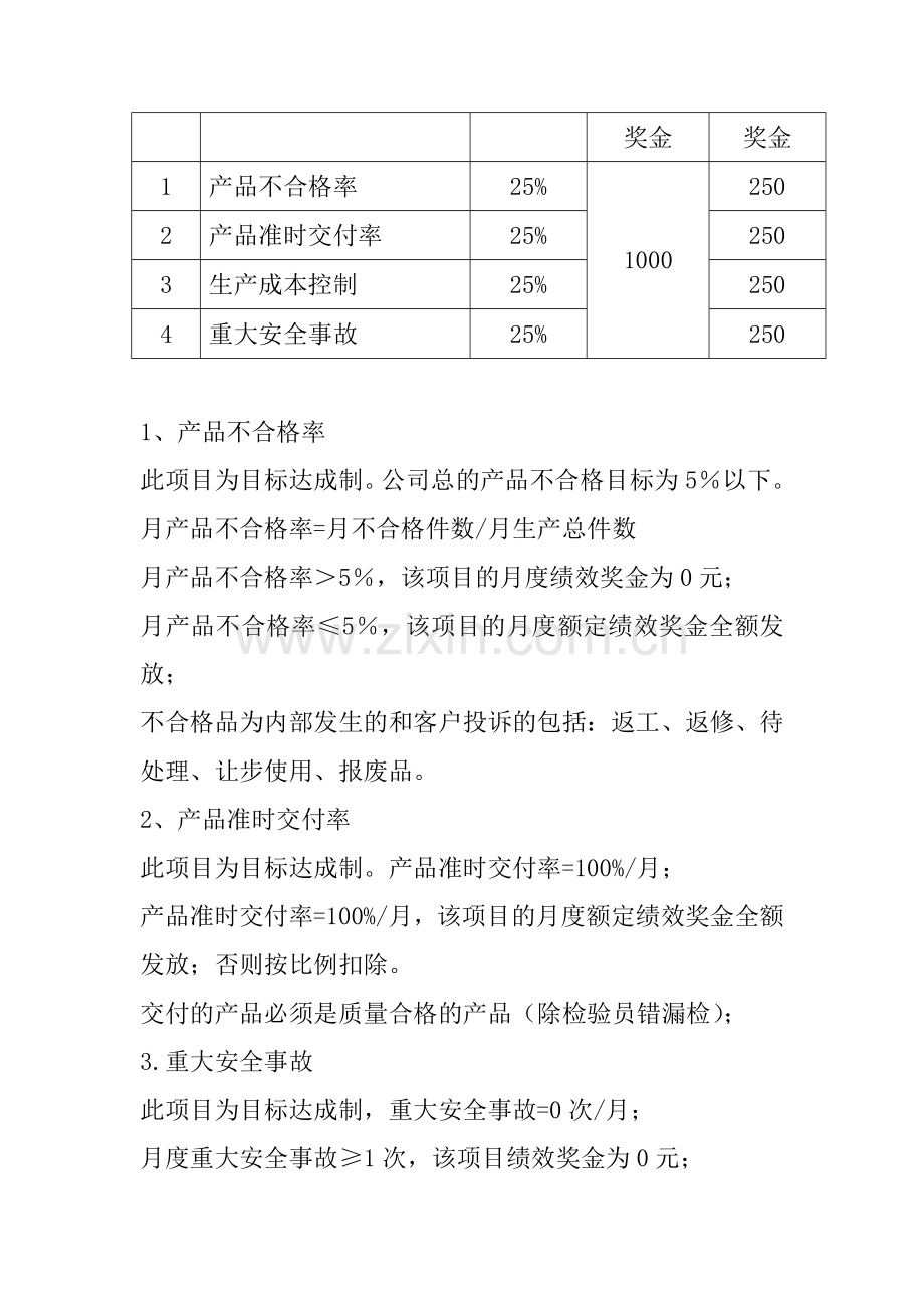 2012年中控公司各部门绩效考核办法.doc_第2页