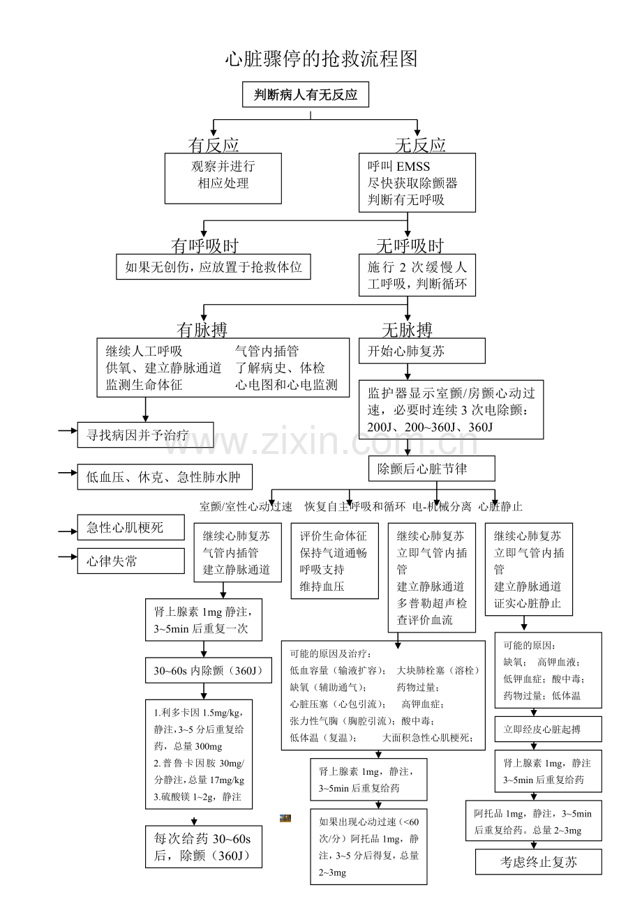 心脏骤停的抢救流程图.doc_第1页