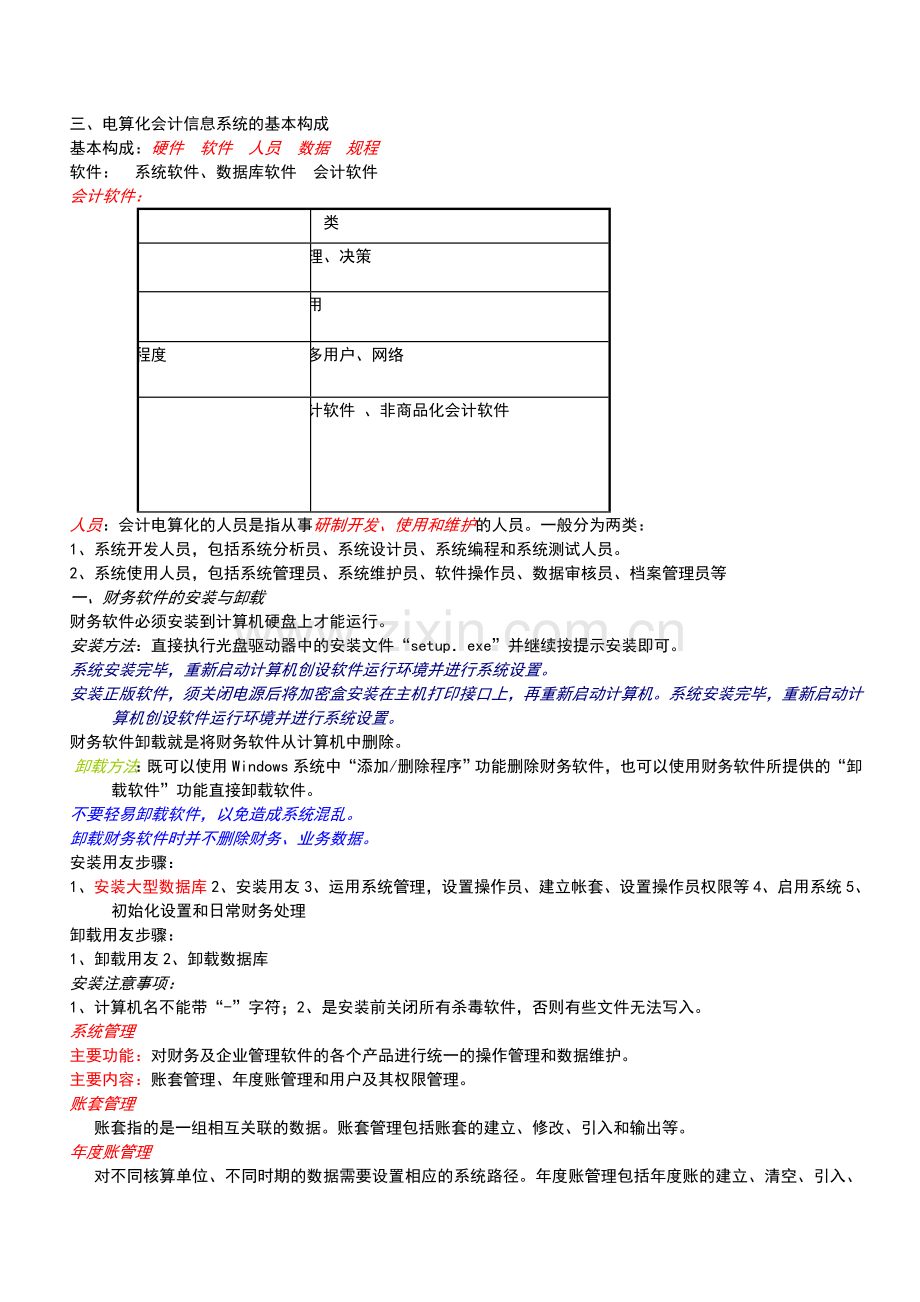 会计电算化重点复习资料.doc_第2页