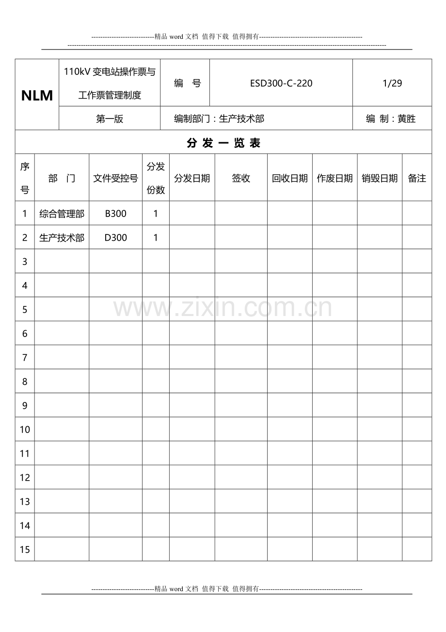 新龙马110kV变电站操作票与工作票管理制度20130801.doc_第2页