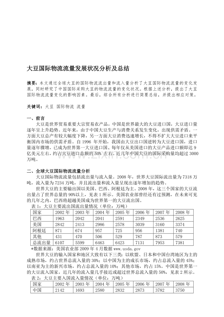 国际物流课程论文.doc_第1页