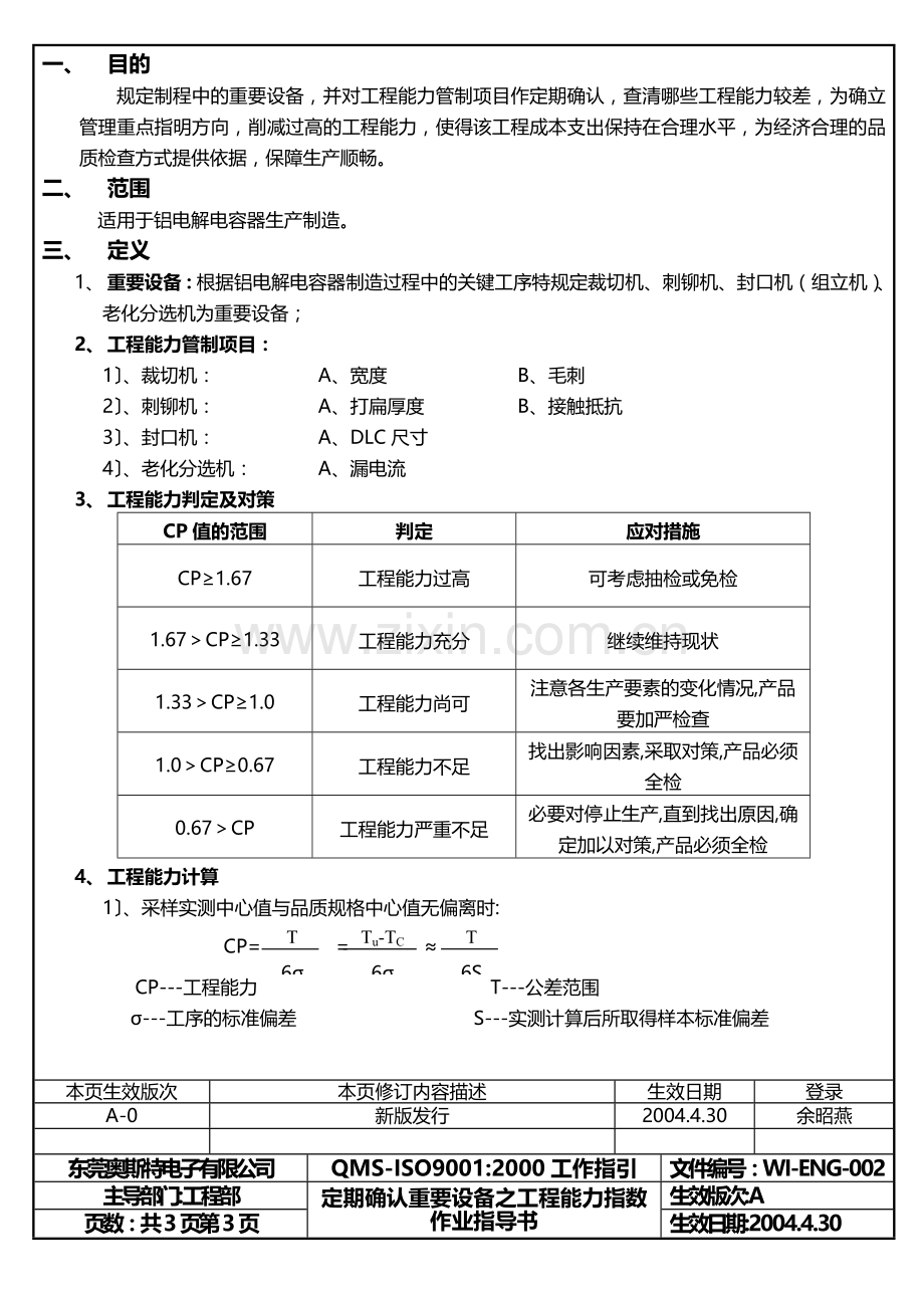 OST定期确认重要设备之工程能力指数作业指导书-002.doc_第3页