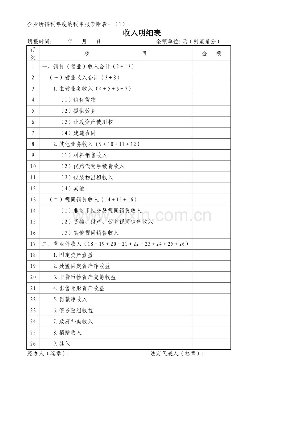 8种表格-所得税年报表(空白).doc_第2页