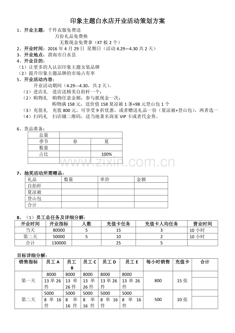 服装店开业策划方案.doc_第1页