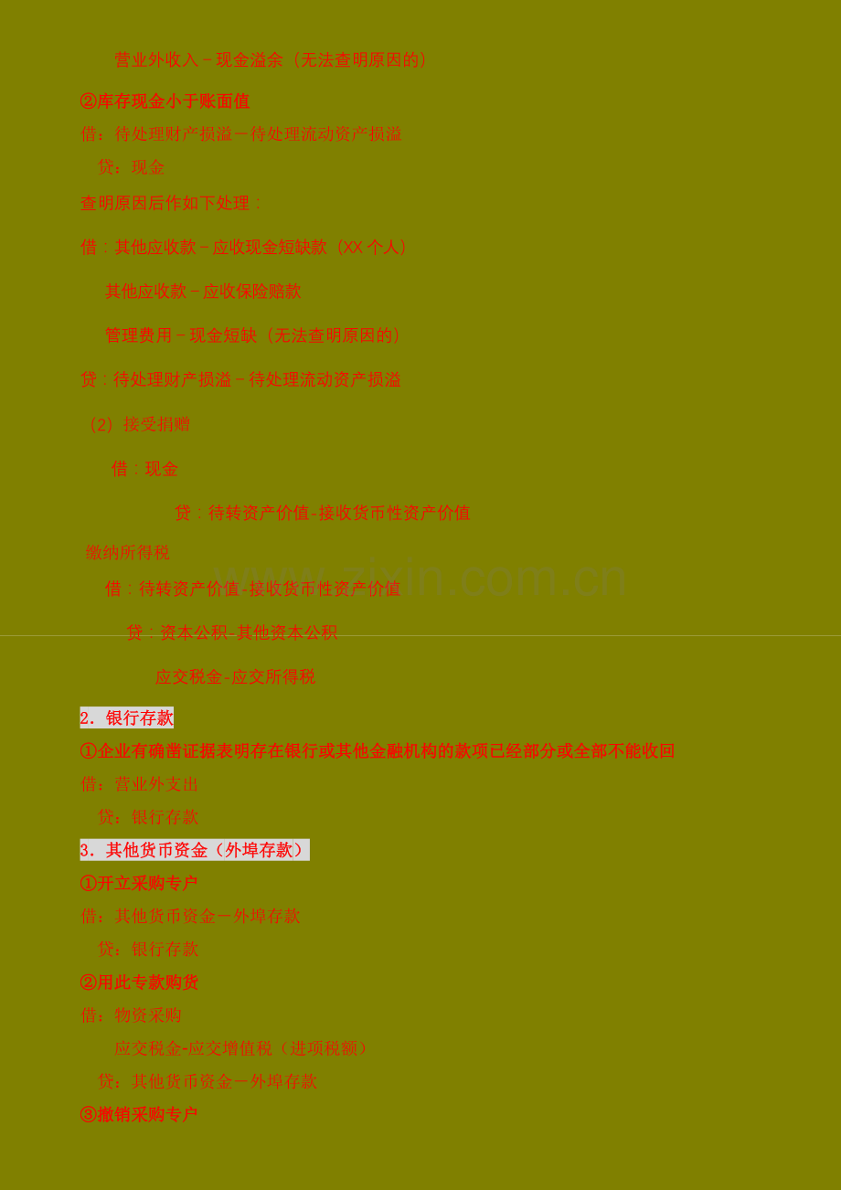 会计分录大全(word格式合并)用于发给学生用的).doc_第2页