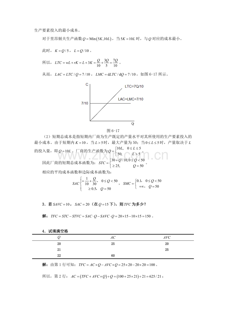 张元鹏《微观经济学》(中级教程)习题详解(第6章--生产者行为理论Ⅱ).doc_第2页