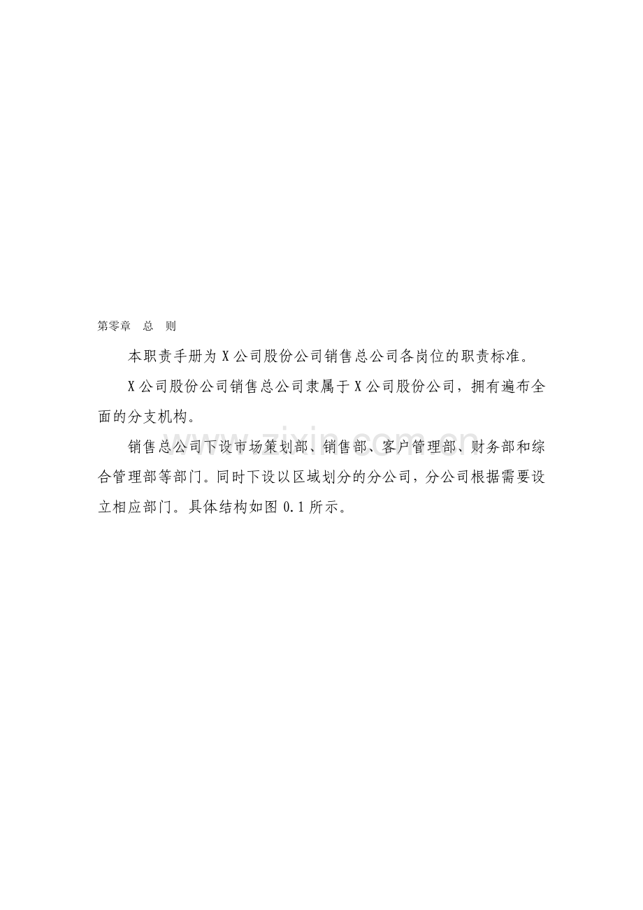 X公司营销人员岗位职责设计.doc_第1页