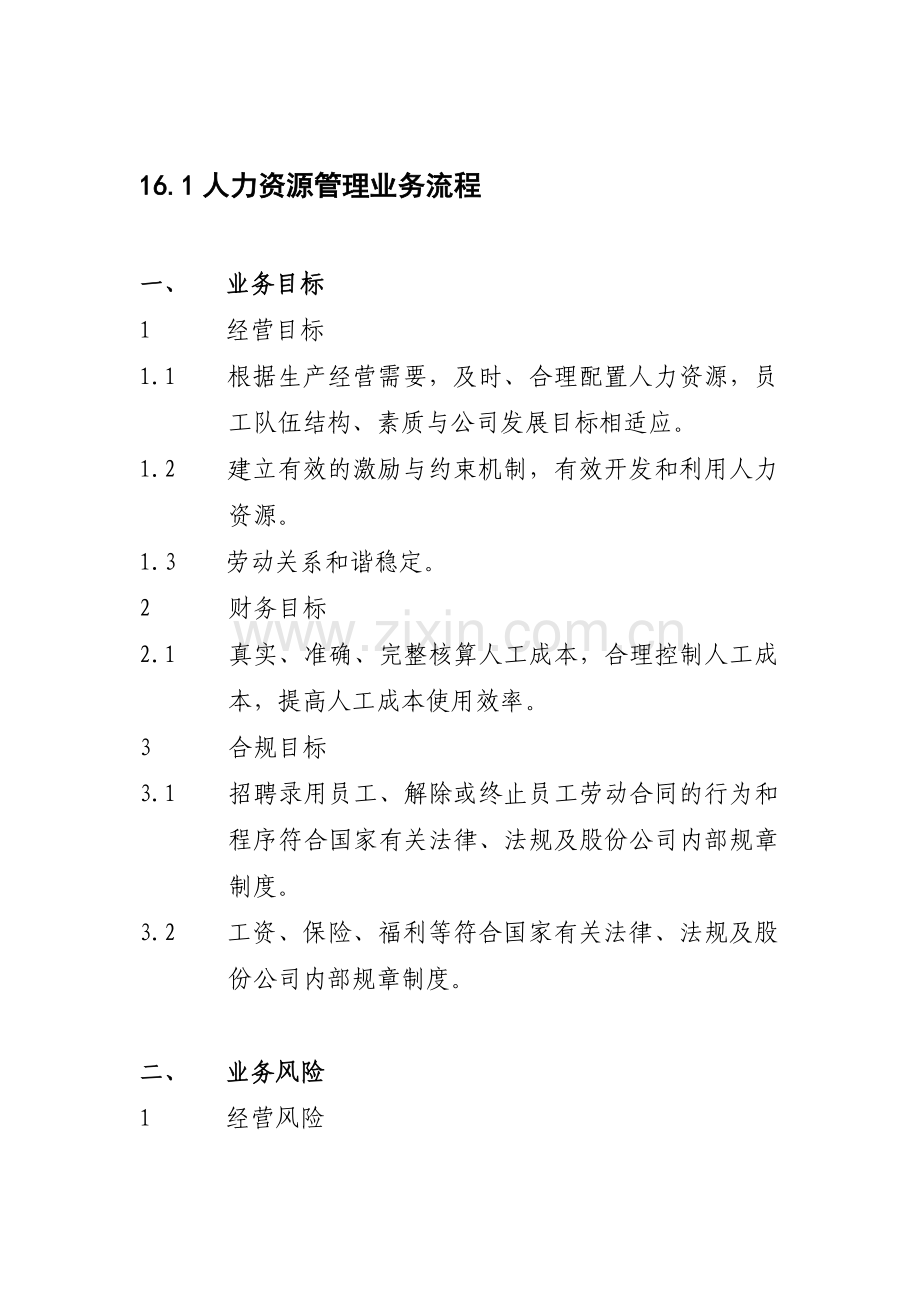 16.1人力资源管理业务流程.doc_第1页