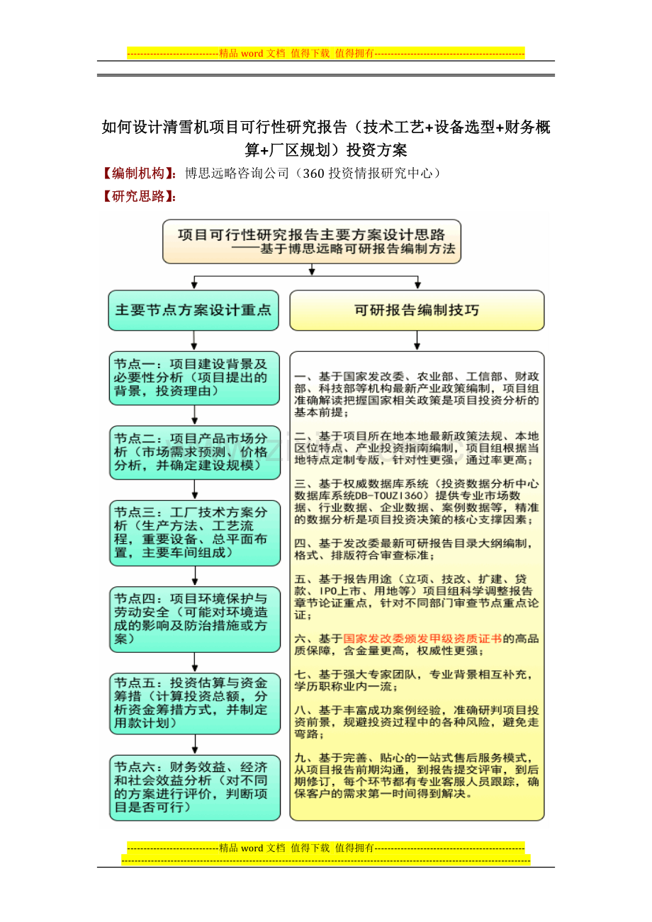 如何设计清雪机项目可行性研究报告(技术工艺-设备选型-财务概算-厂区规划)投资方案.docx_第1页