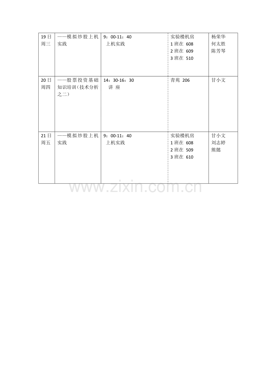 2011级金融第一学期实践教学计划(定稿).doc_第2页