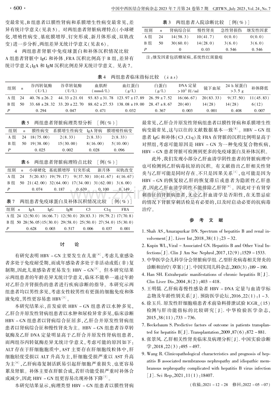 合并肾损伤的乙肝患者的临床及病理分析.pdf_第2页