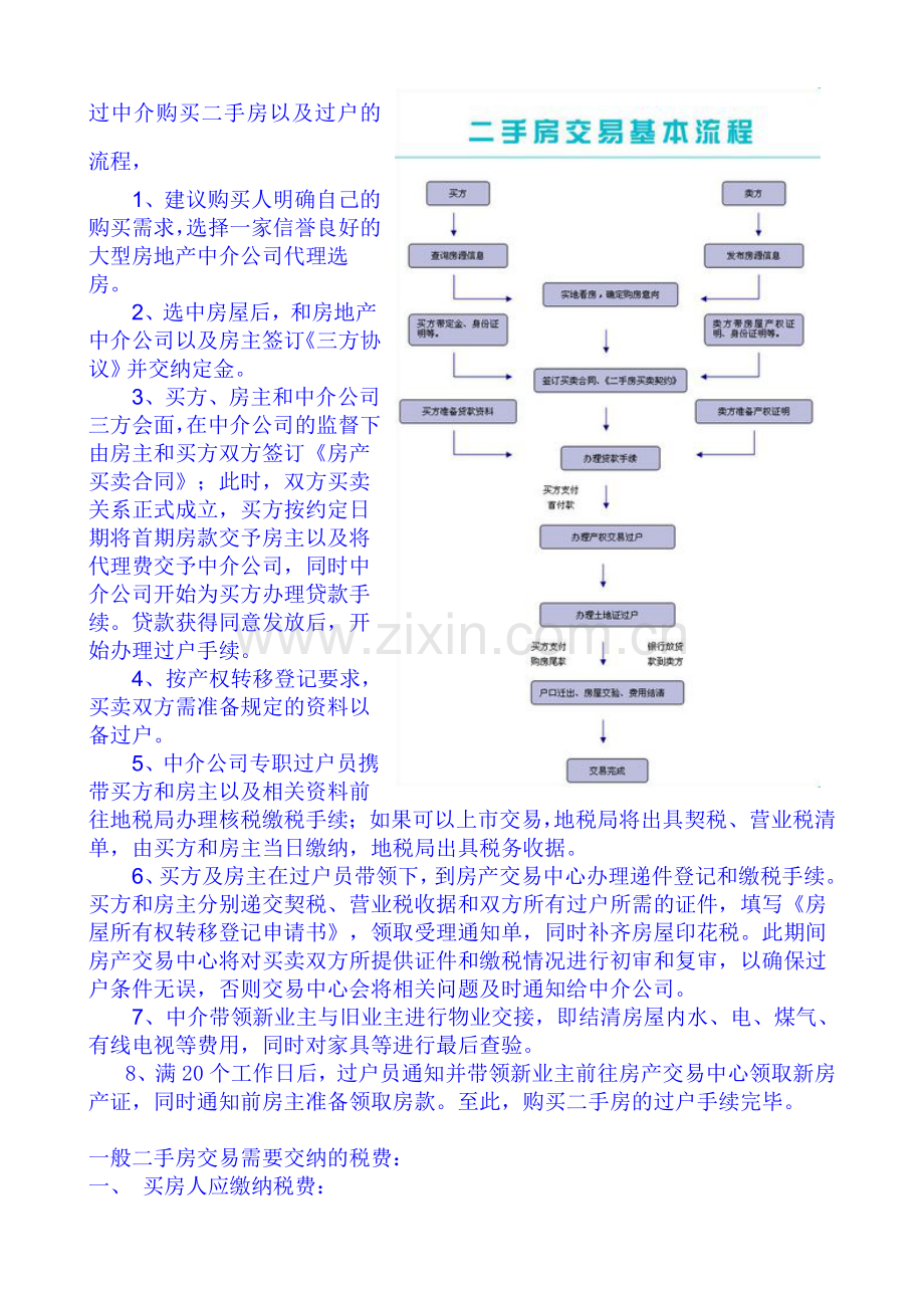 经过中介购买二手房以及过户的流程.doc_第1页