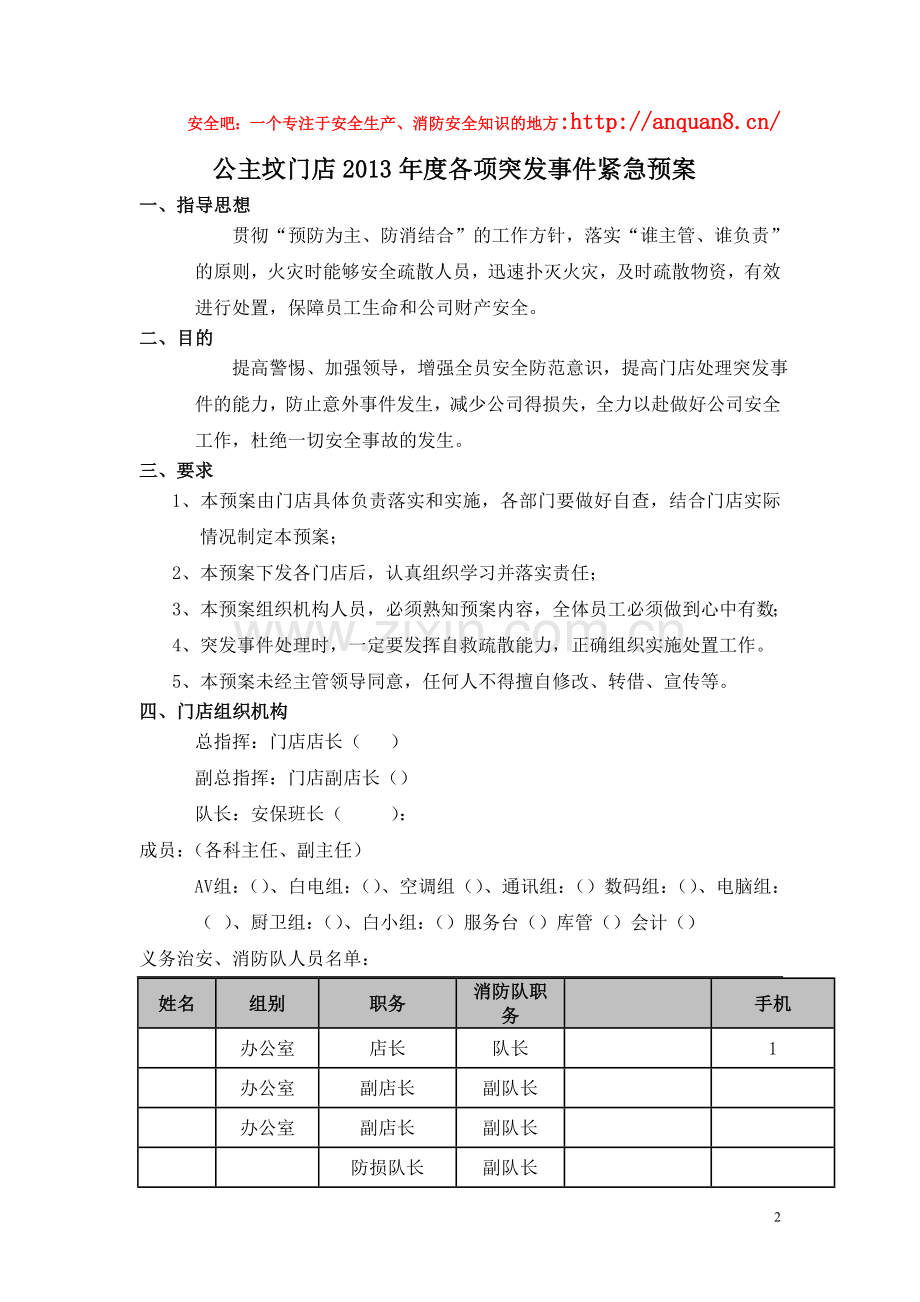 商场超市各项突发事件处置预案.doc_第2页