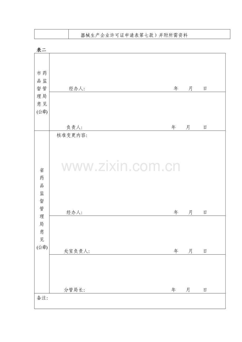 医疗器械生产企业许可证变更申请表.doc_第3页