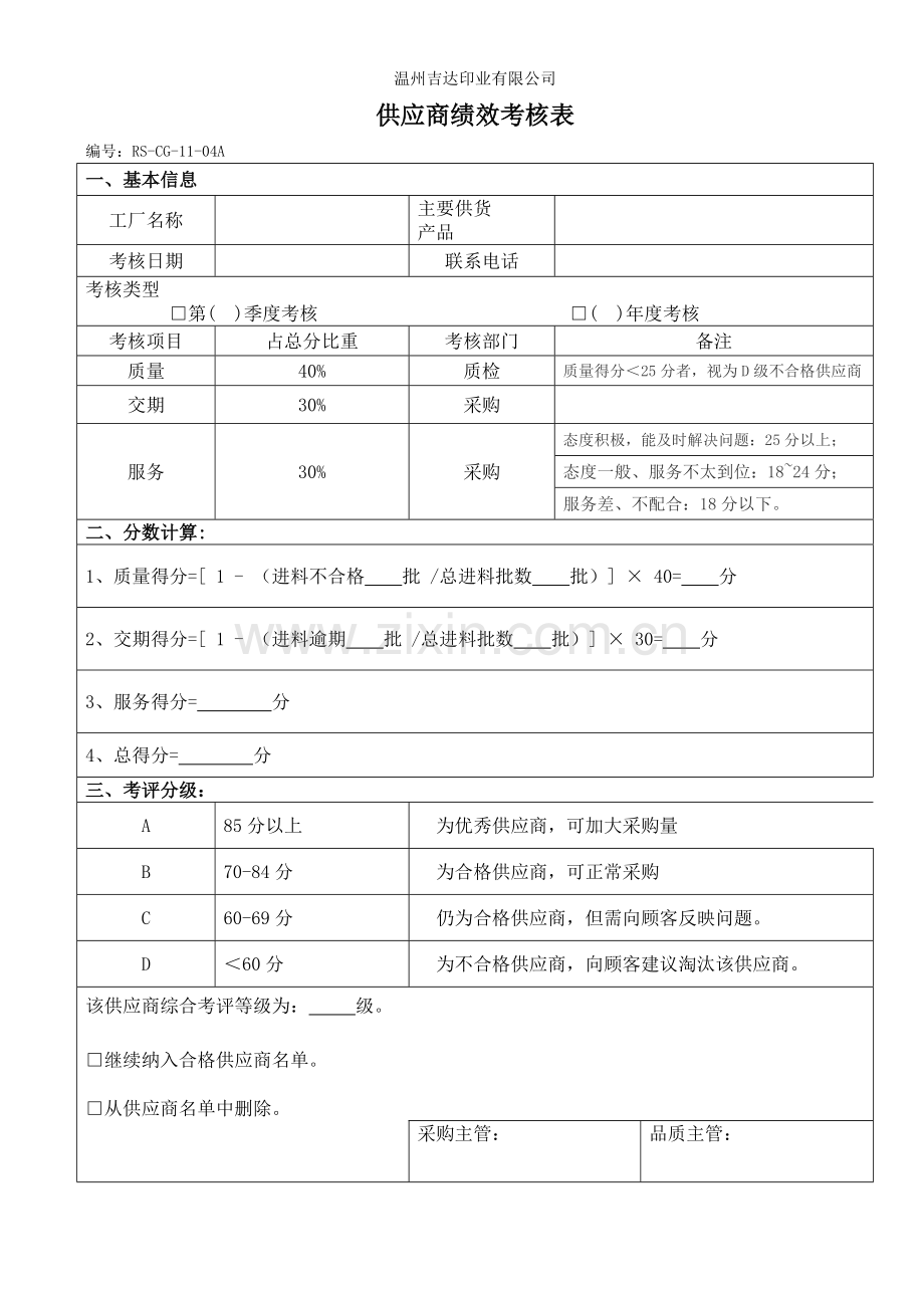 8.供应商绩效考核表.doc_第1页