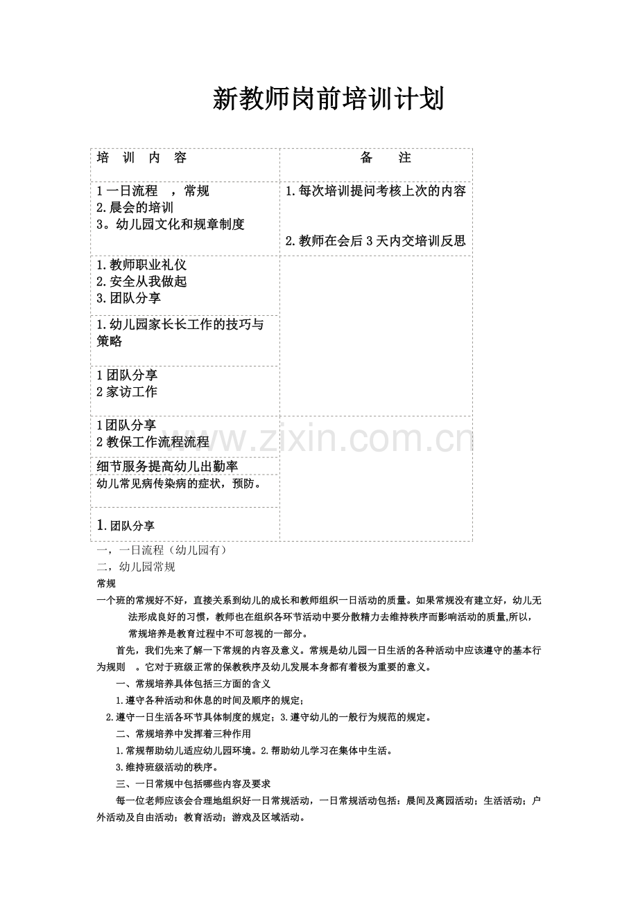 幼儿园教师岗前培训内容-很全面.doc_第1页