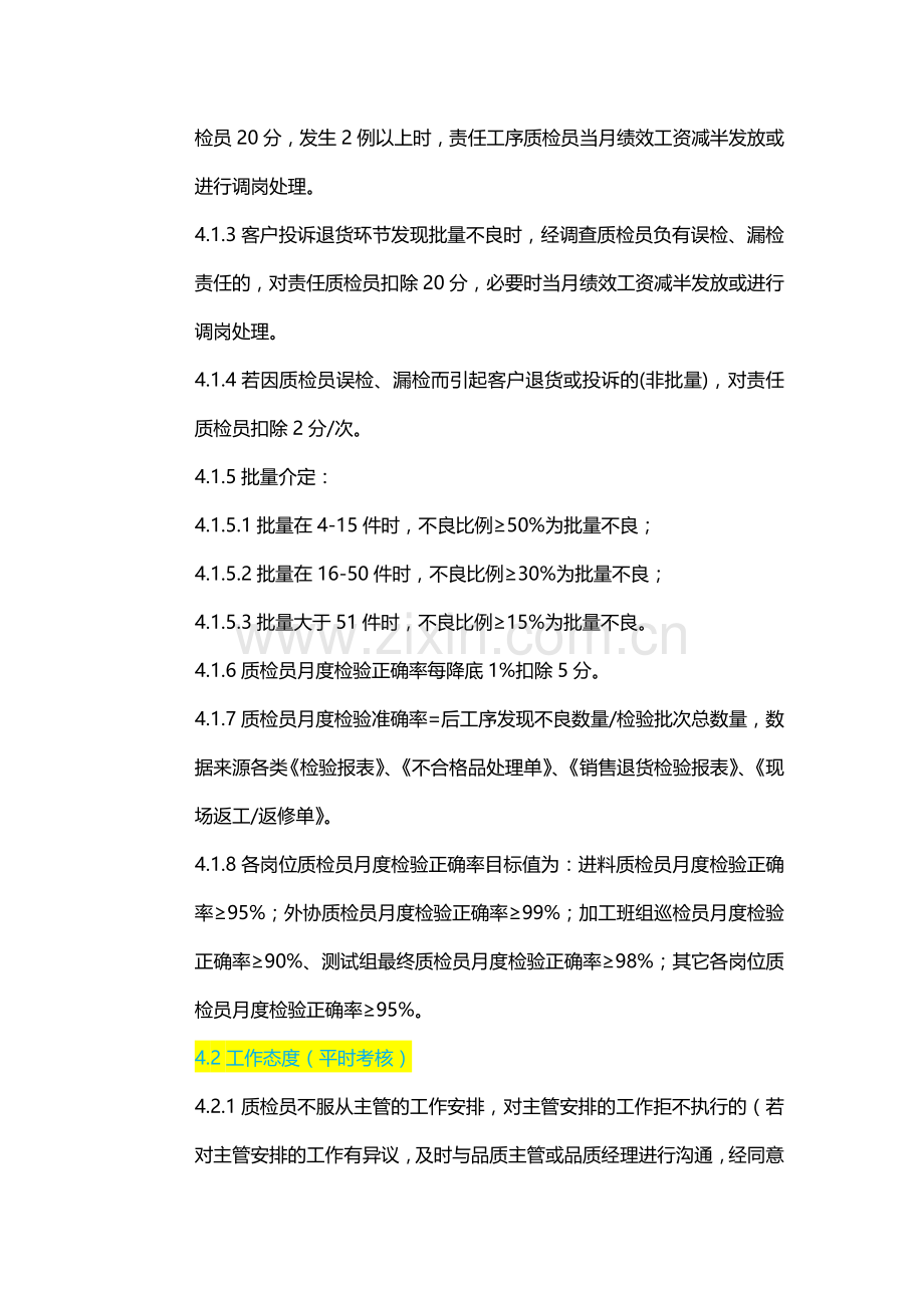 品管部质检员绩效考核制度81.doc_第2页