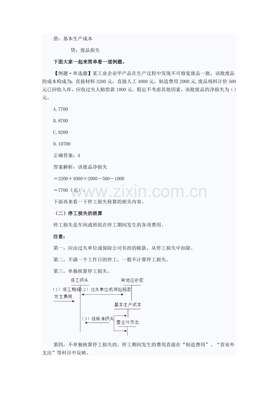 初级会计实务也可以这样学“废品损失和停工损失的核算”.doc_第2页