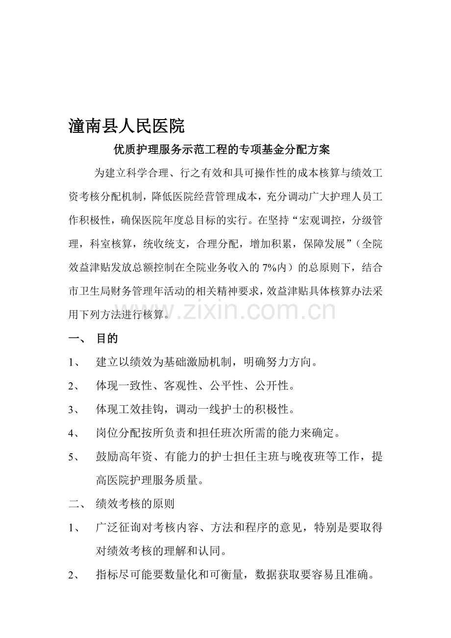 潼南县人民医院绩效考核方案.doc_第1页