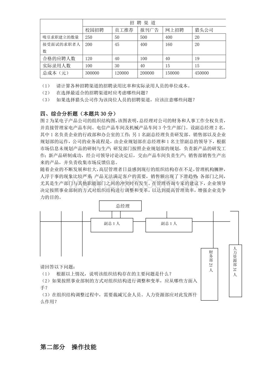 2004年11月人力资源管理师试题及答案.doc_第3页