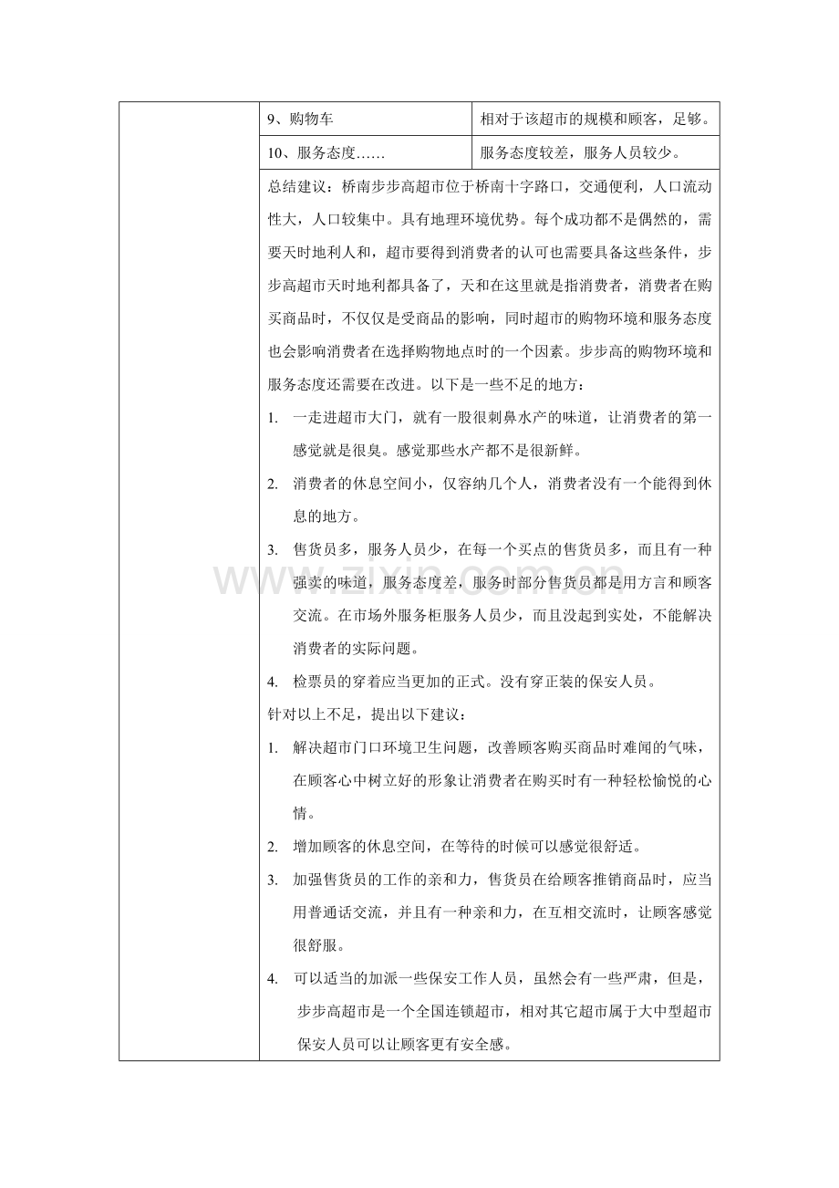 实训1：每组同学-选择超市进行调查具体要求如下：.doc_第2页