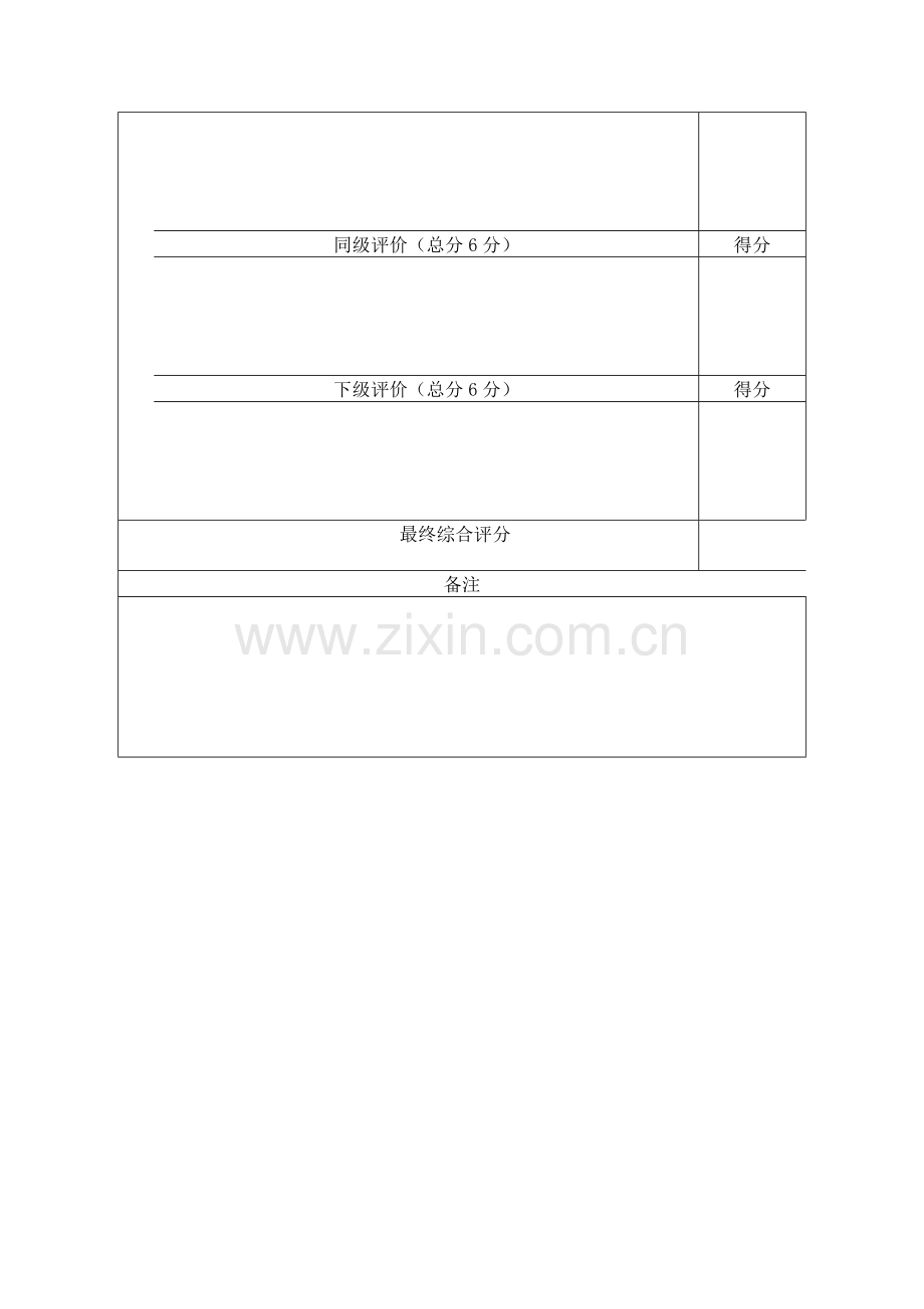 中山大学政务学院学生会成员工作绩效考核表格..doc_第3页