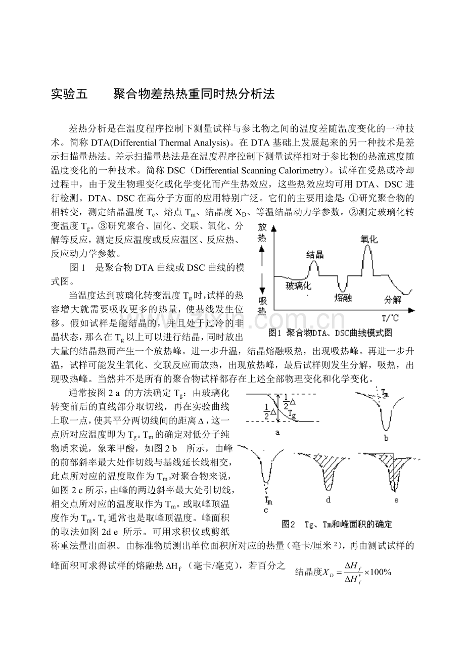 实验1.聚合物的热分析-实验报告.doc_第1页