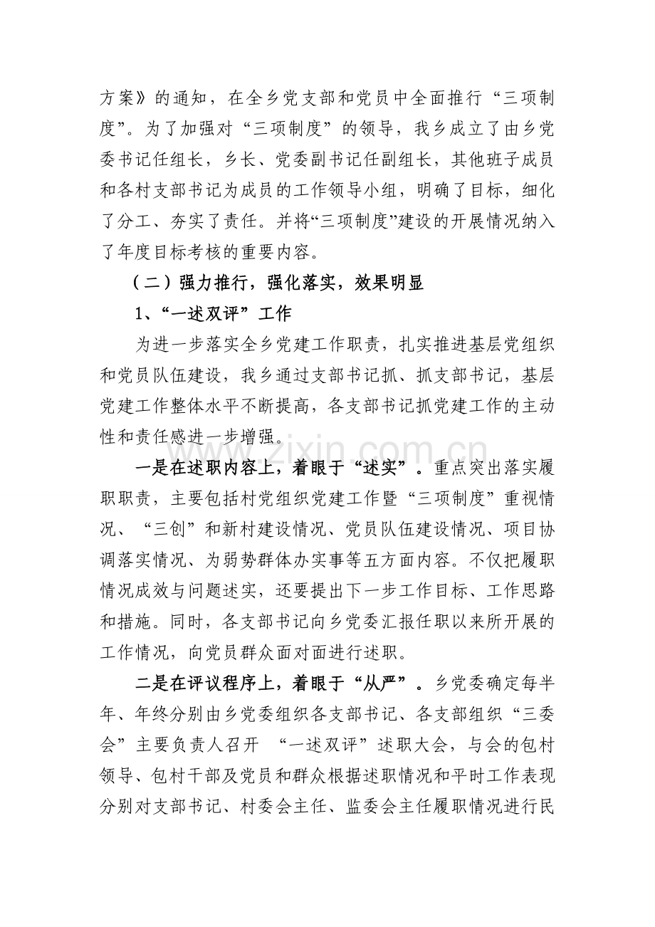 三岔乡党建三项制度汇报(草稿).doc_第2页