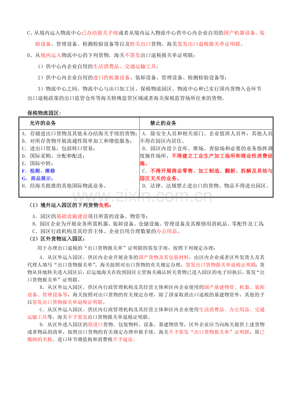 保税仓库、出口监管仓库、保税物流中心、保税物流园区、保税区、保税港区之间的区别.doc_第2页