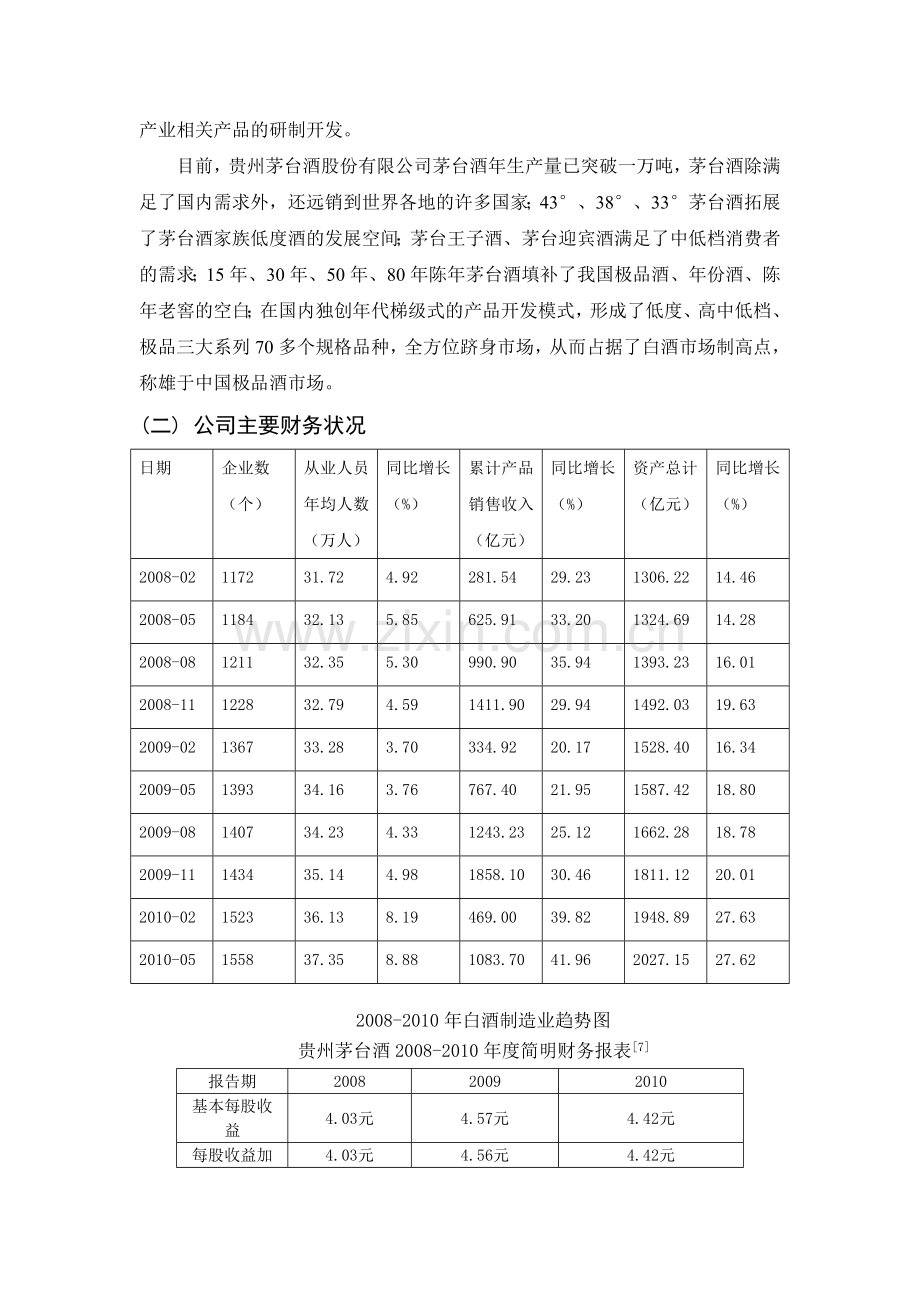 08至10贵州茅台酒股份有限公司财务报表分析.doc_第2页