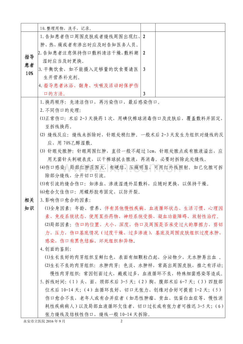 伤口护理操作标准.doc_第2页