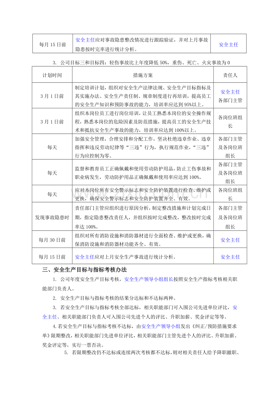 2012年度安全生产目标与指标实施及考核办法3.doc_第3页