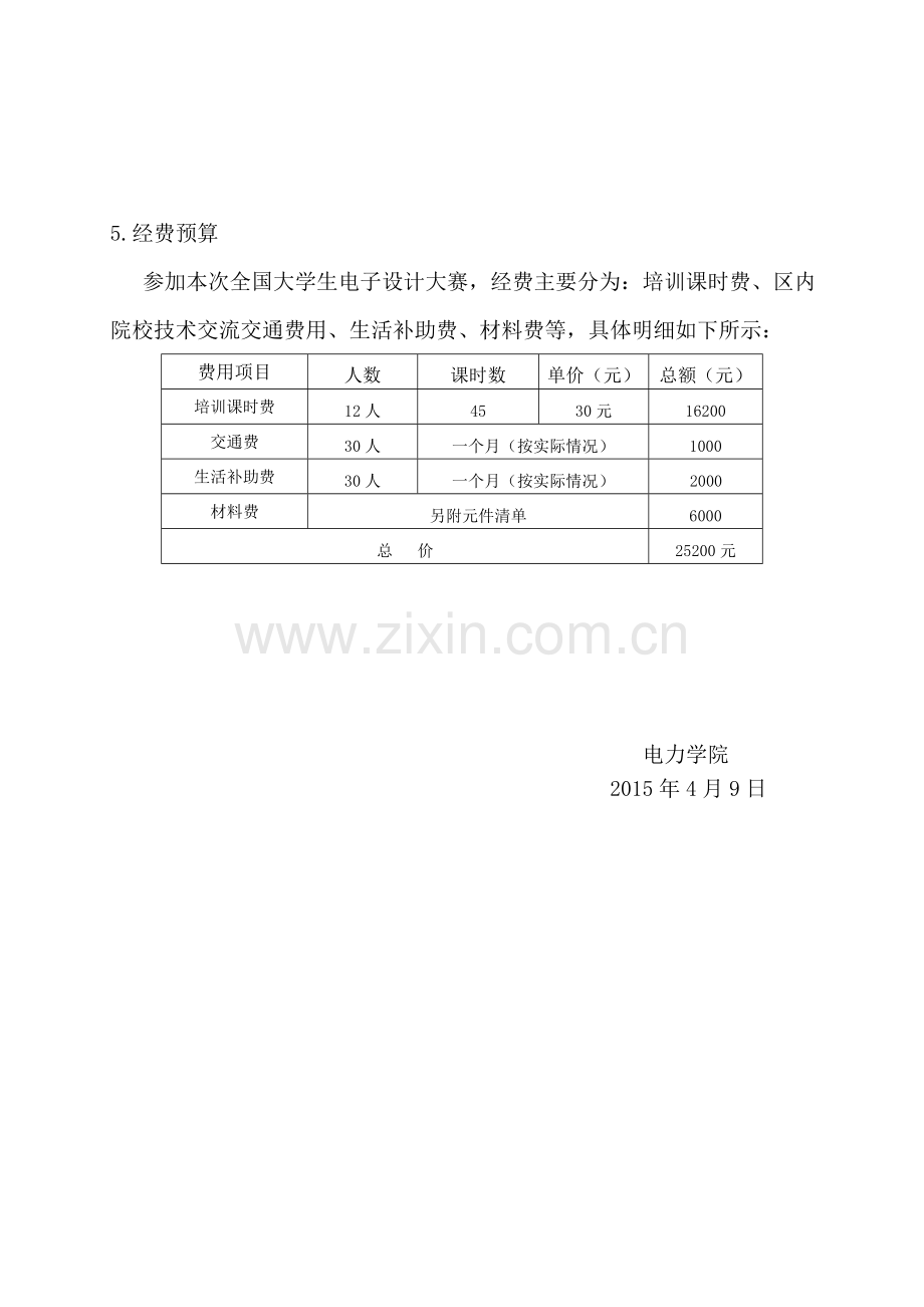 2015年全国大学生电子设计竞赛培训计划及经费申请.doc_第3页