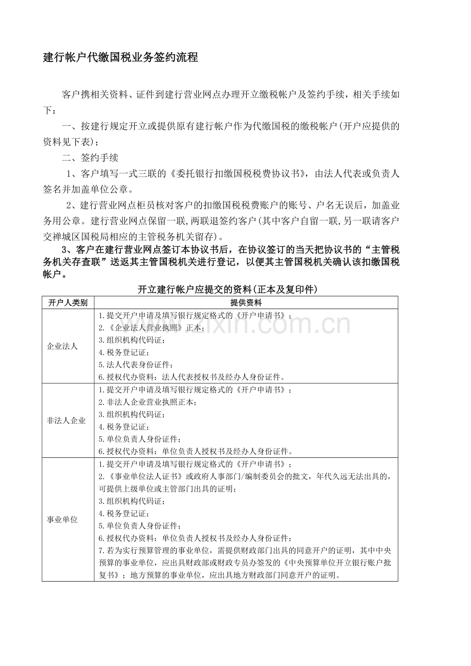 建行帐户代缴国税业务签约流程.doc_第1页