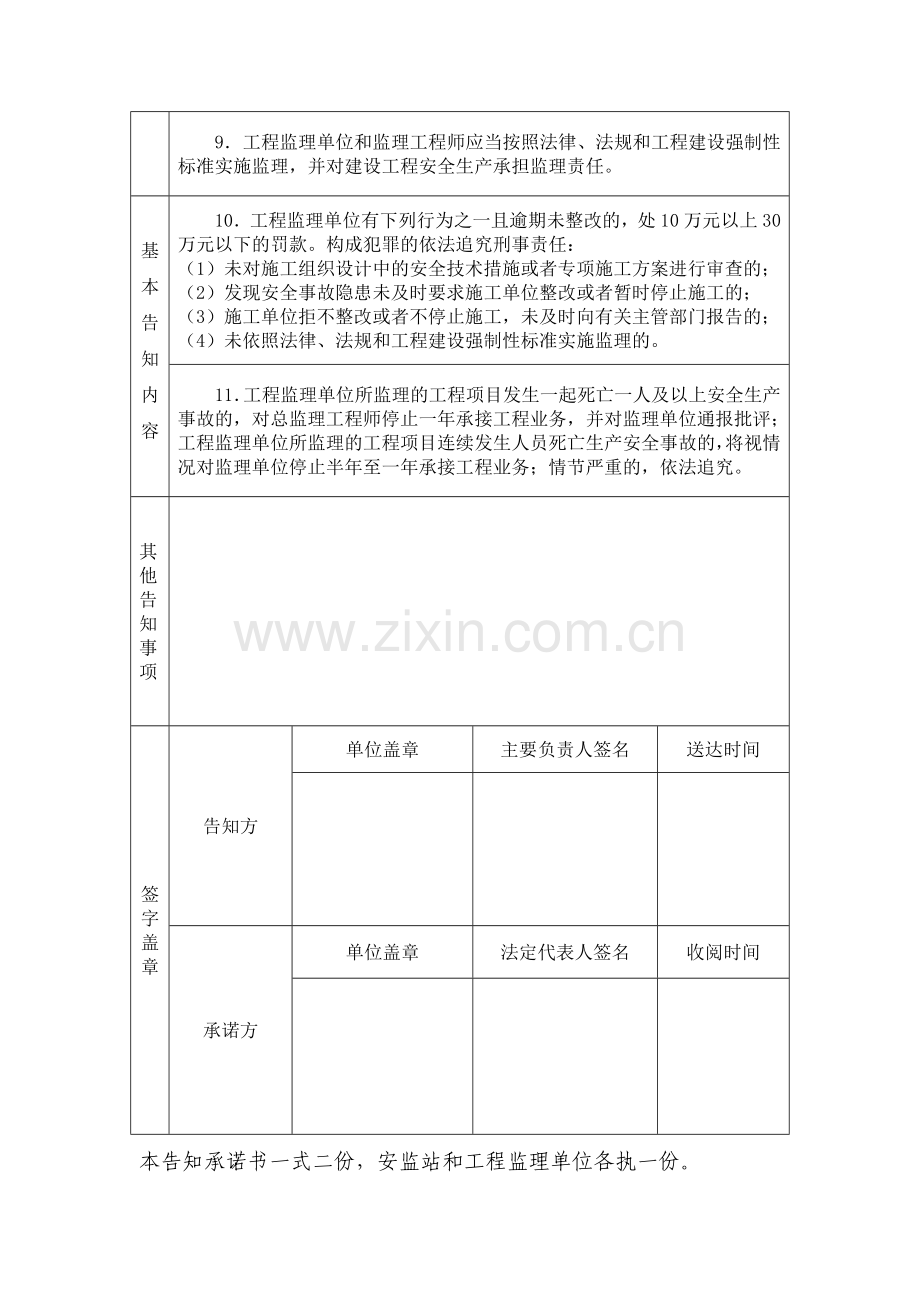 常州市建设工程监理单位安全生产职责告知承诺书.doc_第2页