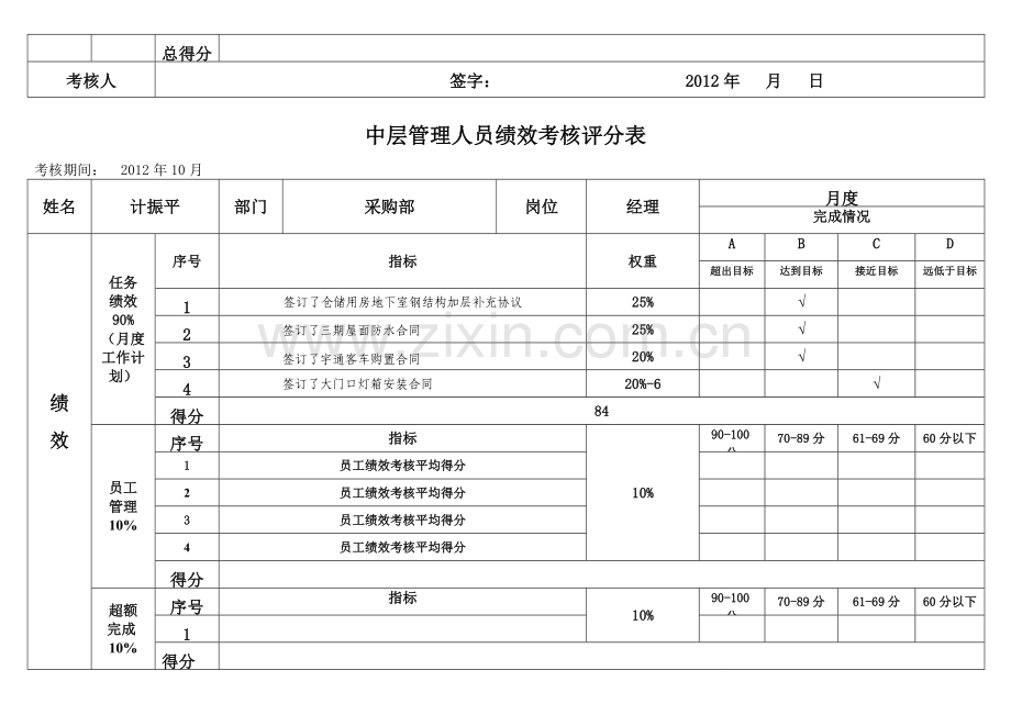 中层管理人员绩效考核评分表-10月1.doc_第3页