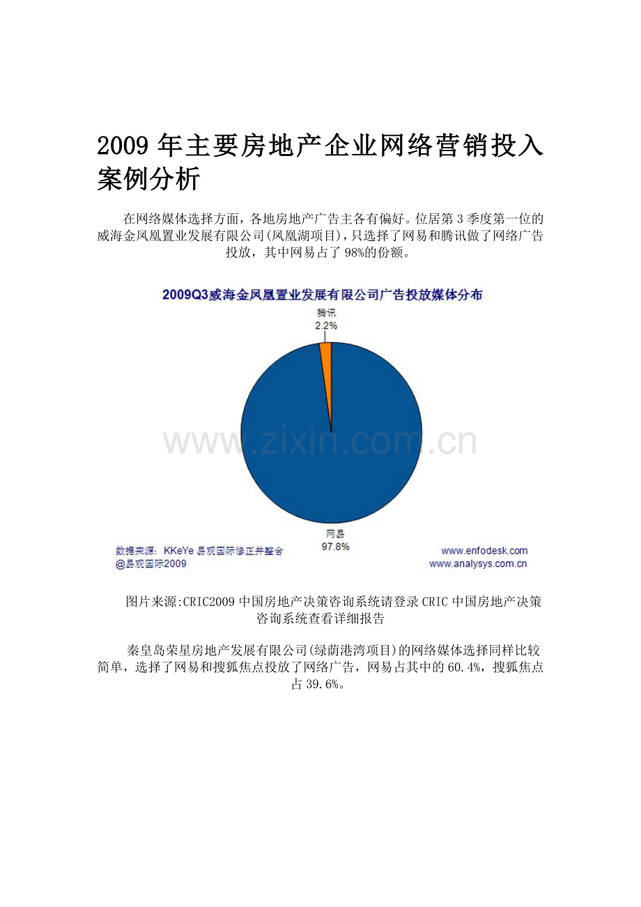 2009年主要房地产企业网络营销投入案例分析.doc_第1页