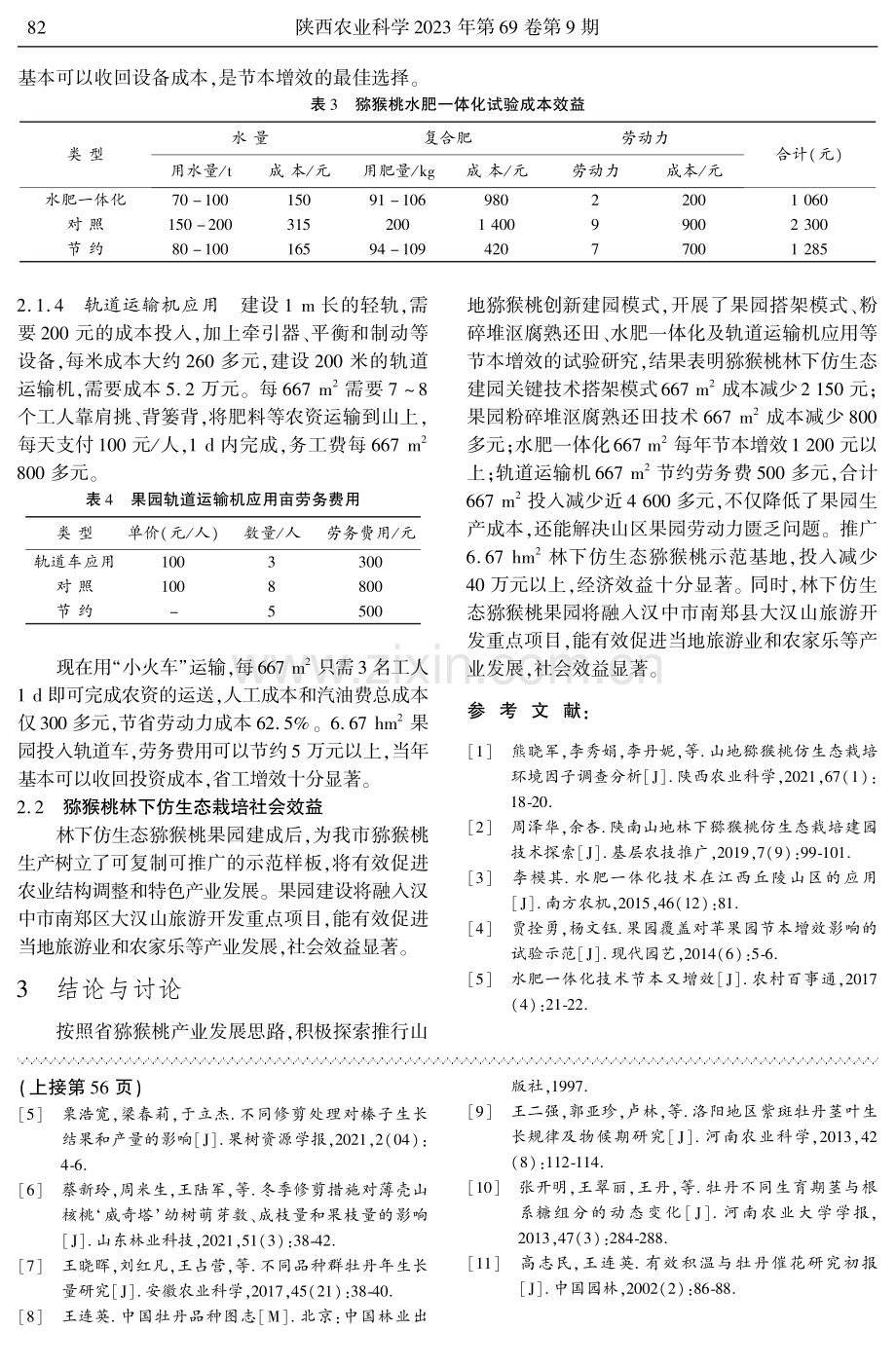 汉中地区猕猴桃林下仿生态建园投资效益分析.pdf_第3页