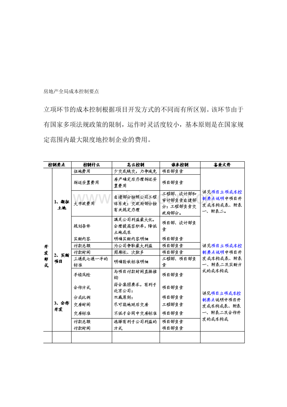 房地产全局成本控制要点.doc_第1页