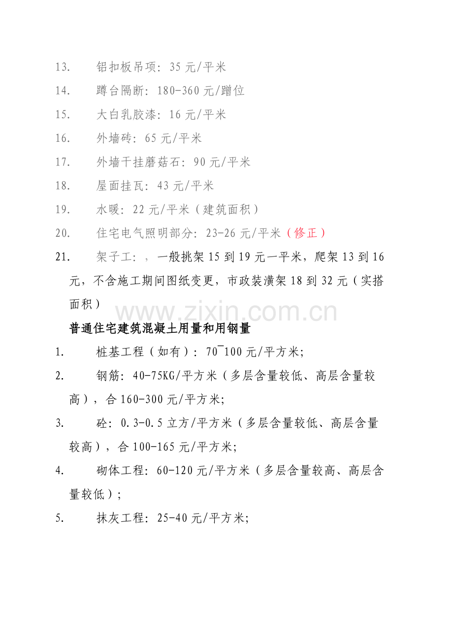 2018年工程清包工价格及基础数据、劳动一般经验定额.doc_第2页