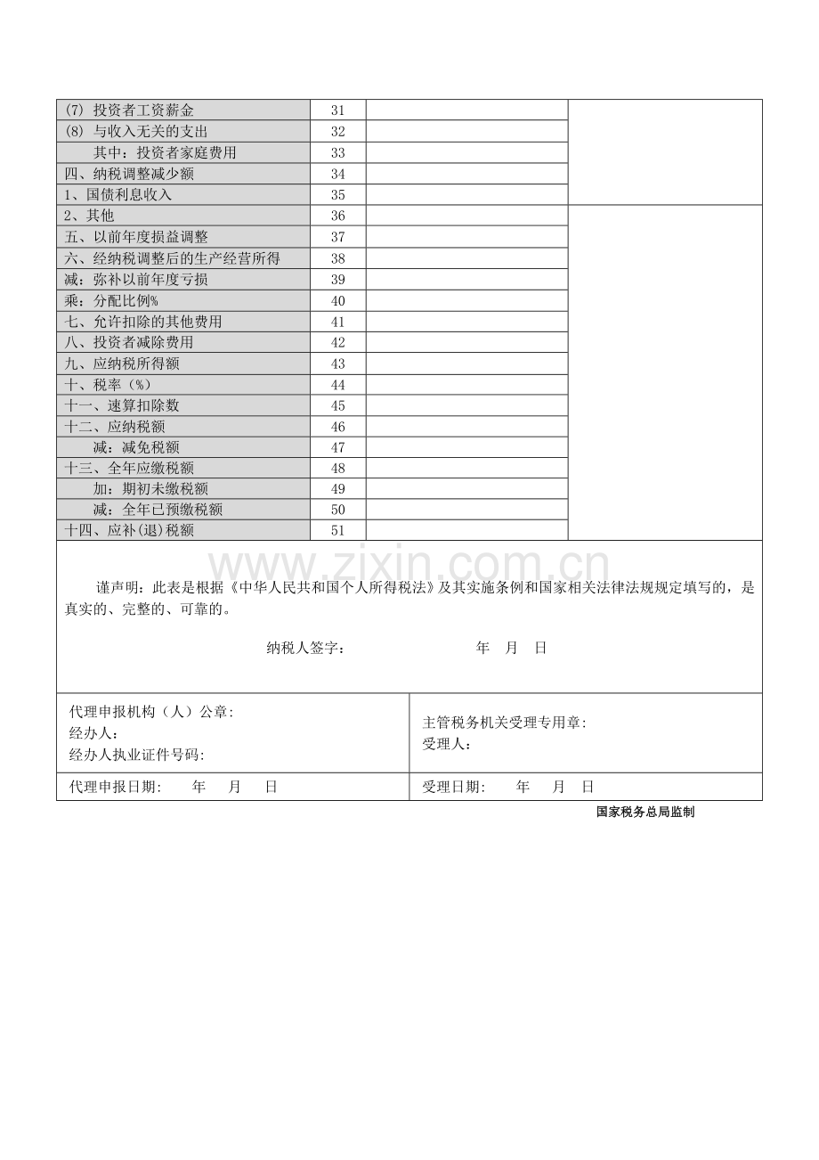 生产、经营所得个人所得税纳税申报表(B表)8.doc_第2页